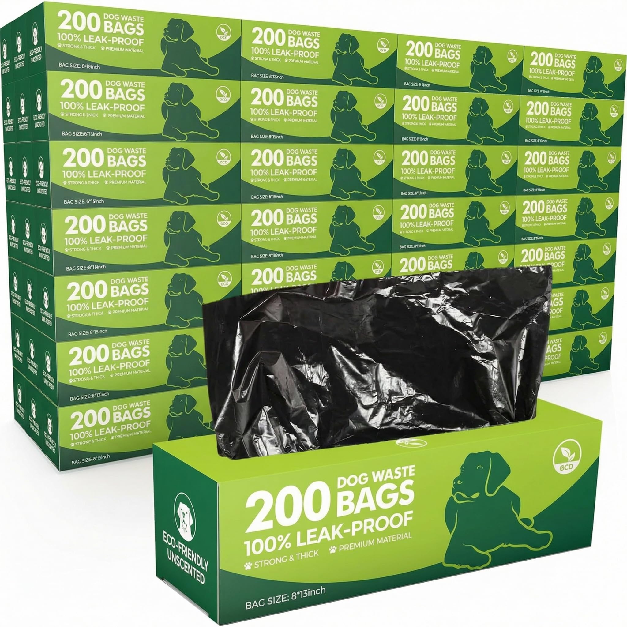 Sherr Dog Poop Bags, 25 Rolls of 200, 5000 Counts, Black