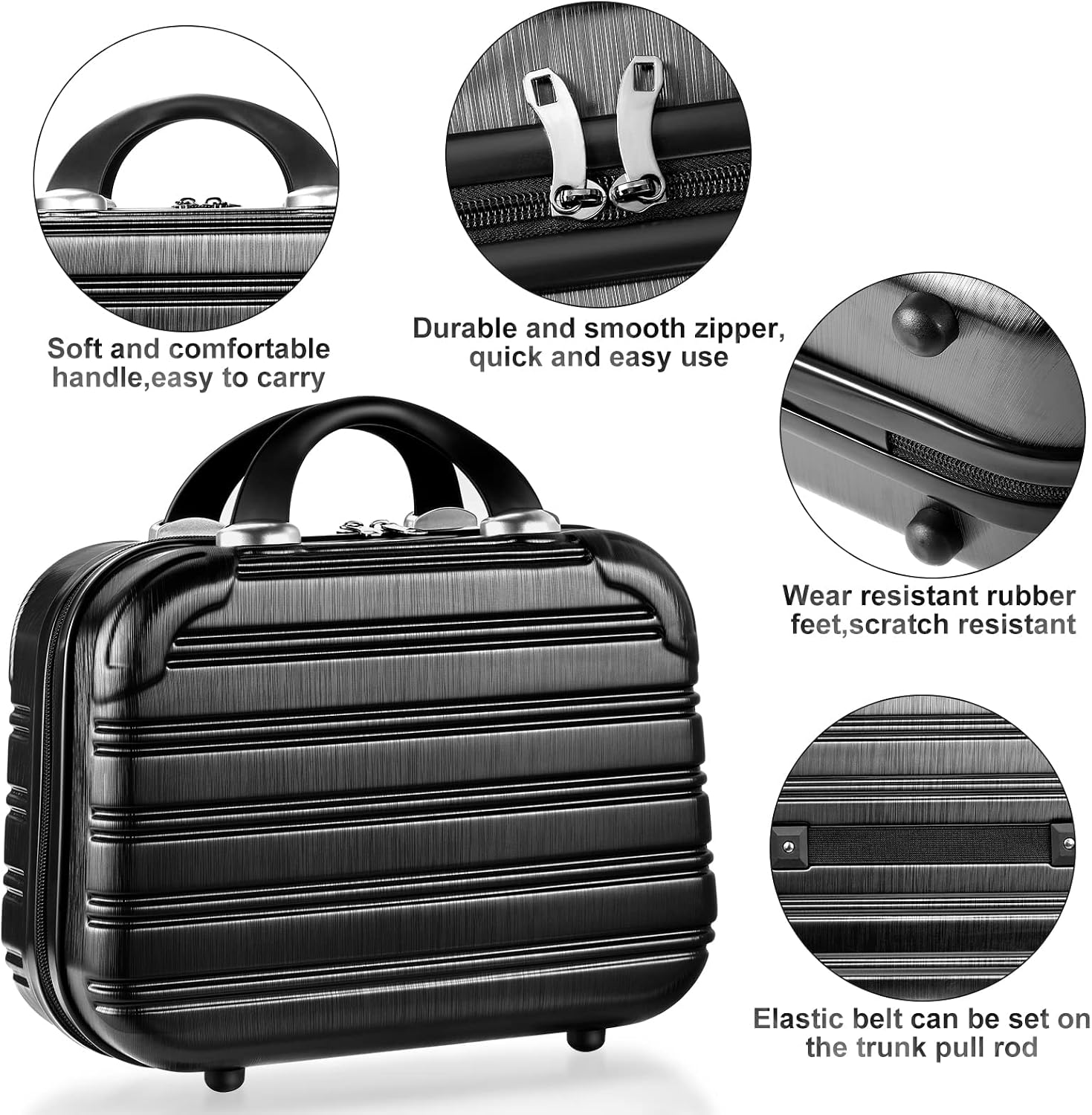 14 Inch Makeup Train Case Large Capacity Cosmetic Organizer Hardshell