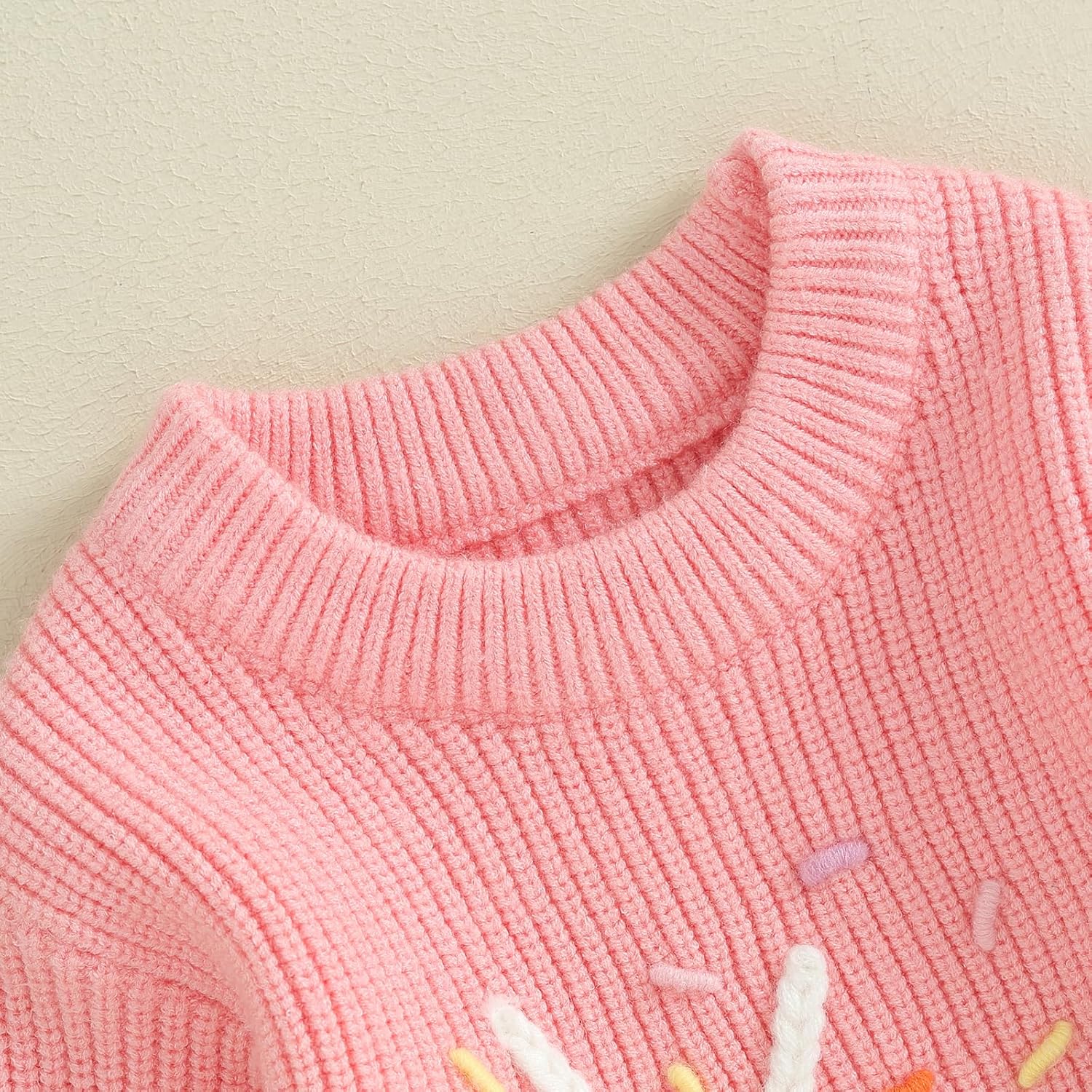 Infant Baby Girl Knit Sweater Half Birthday Outfit Baby Girl Cute 1/2 Birthday Outfit Fall Winter Warm Clothes - Image 4