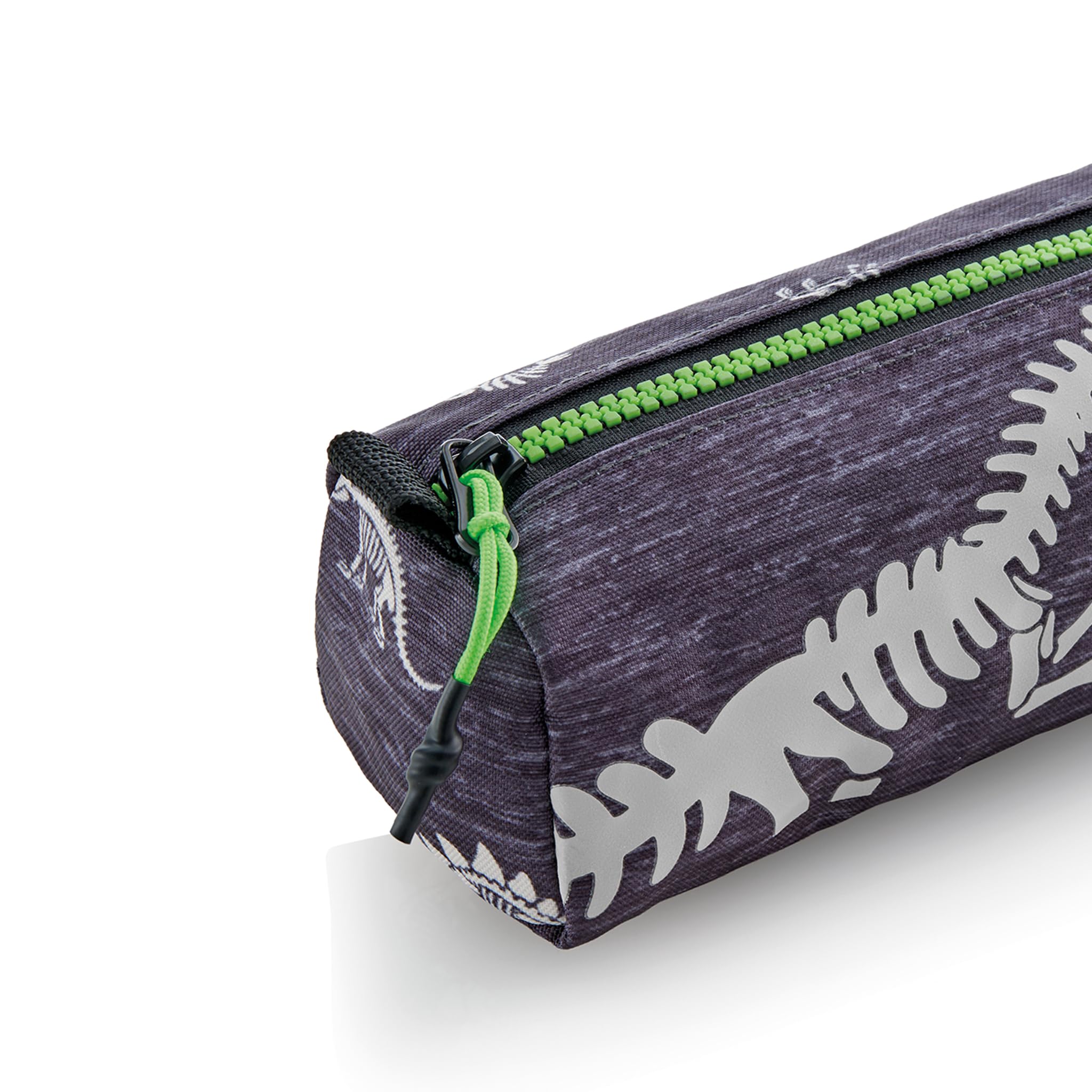 Miquelrius Pencil Case, Round School Pencil Case, Zipper Closure Made of Durable Plastic, Metal Handle, 205 x 60 x 75 mm, T-Rex, Blue - Image 4