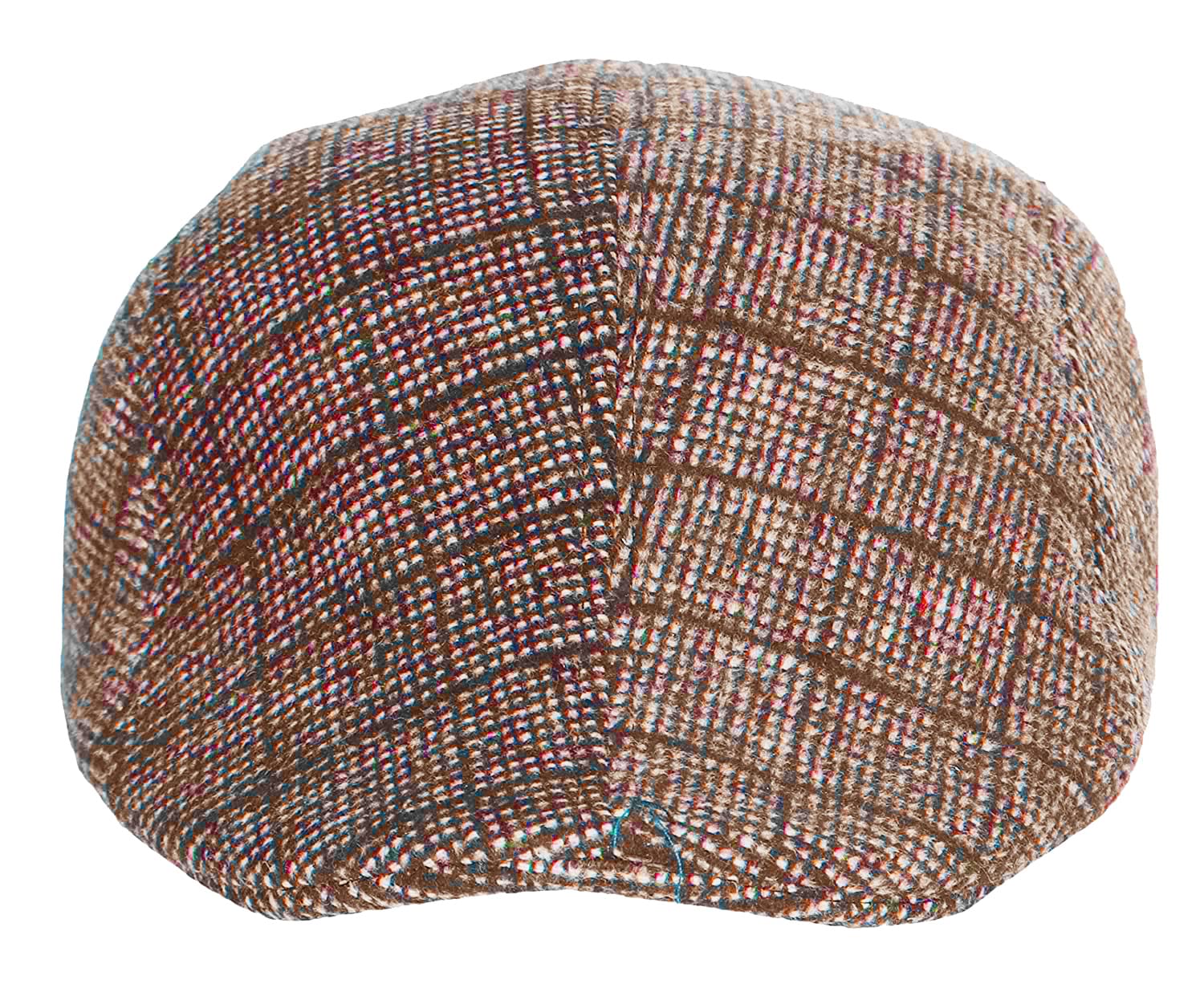 RR DESIGN Polyester Ivry/Golf/Flat Tweed Hats for Men-Pack of 1-Free Size- (Brown Assorted Pattern) 1