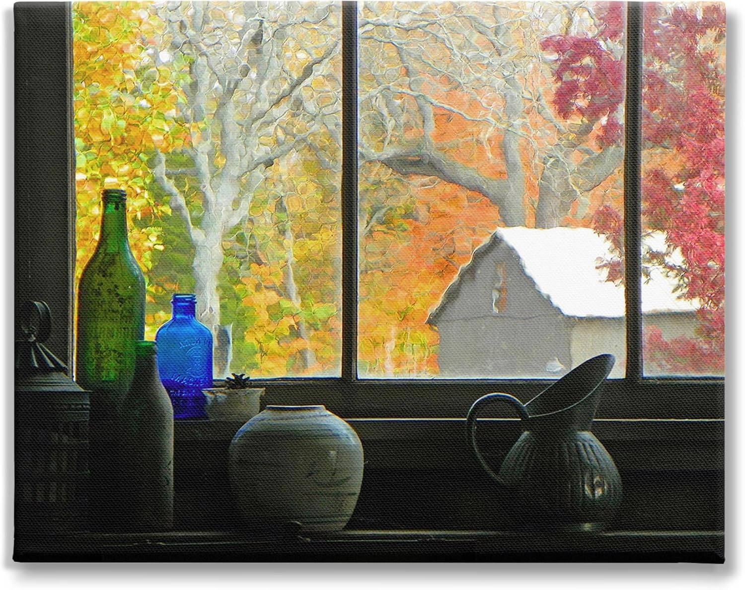 Stupell Industries Fall Foliage in Window Canvas Wall Art by GraffiTee Studios