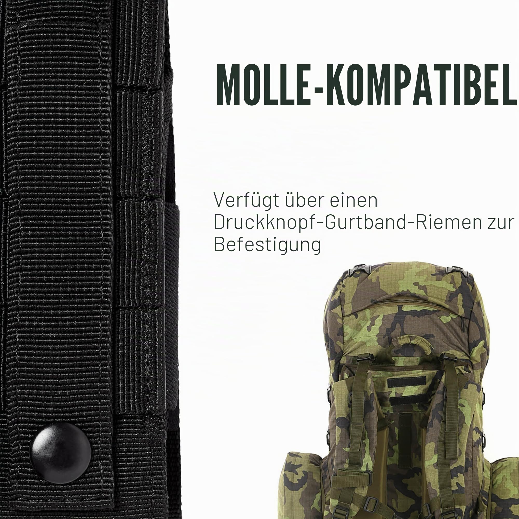 Leatherman Molle-Holster - Nylonholster für Super Tool 300, Skeletool & mehr - Schwarz Groß
