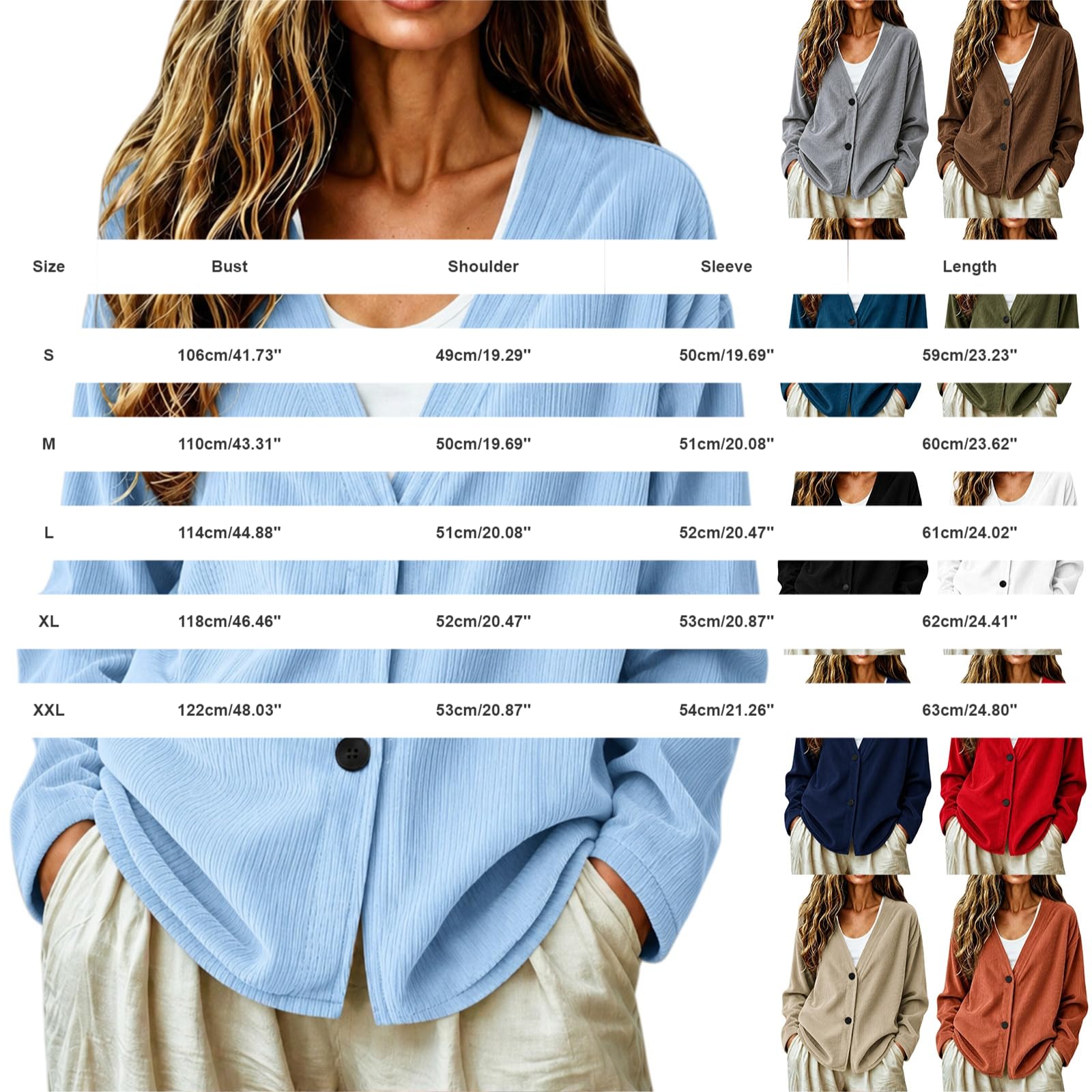 Cárdigan Tops Mujer Verano Tallas Grandes Mujer Tops Elegante Pana