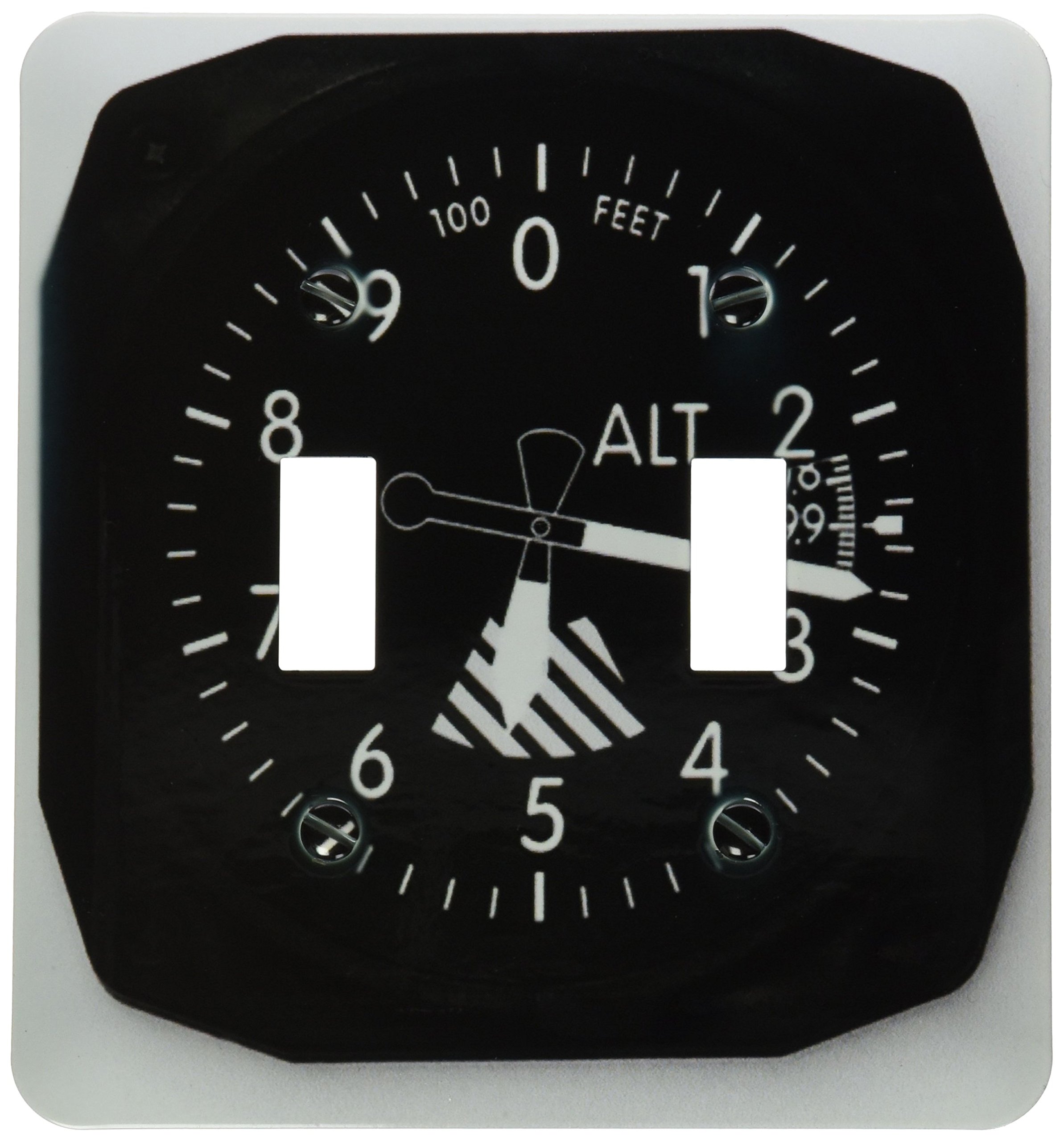 Altimètre de plan d'avion 3drose LSP 109542 2 décor pour interrupteur mural