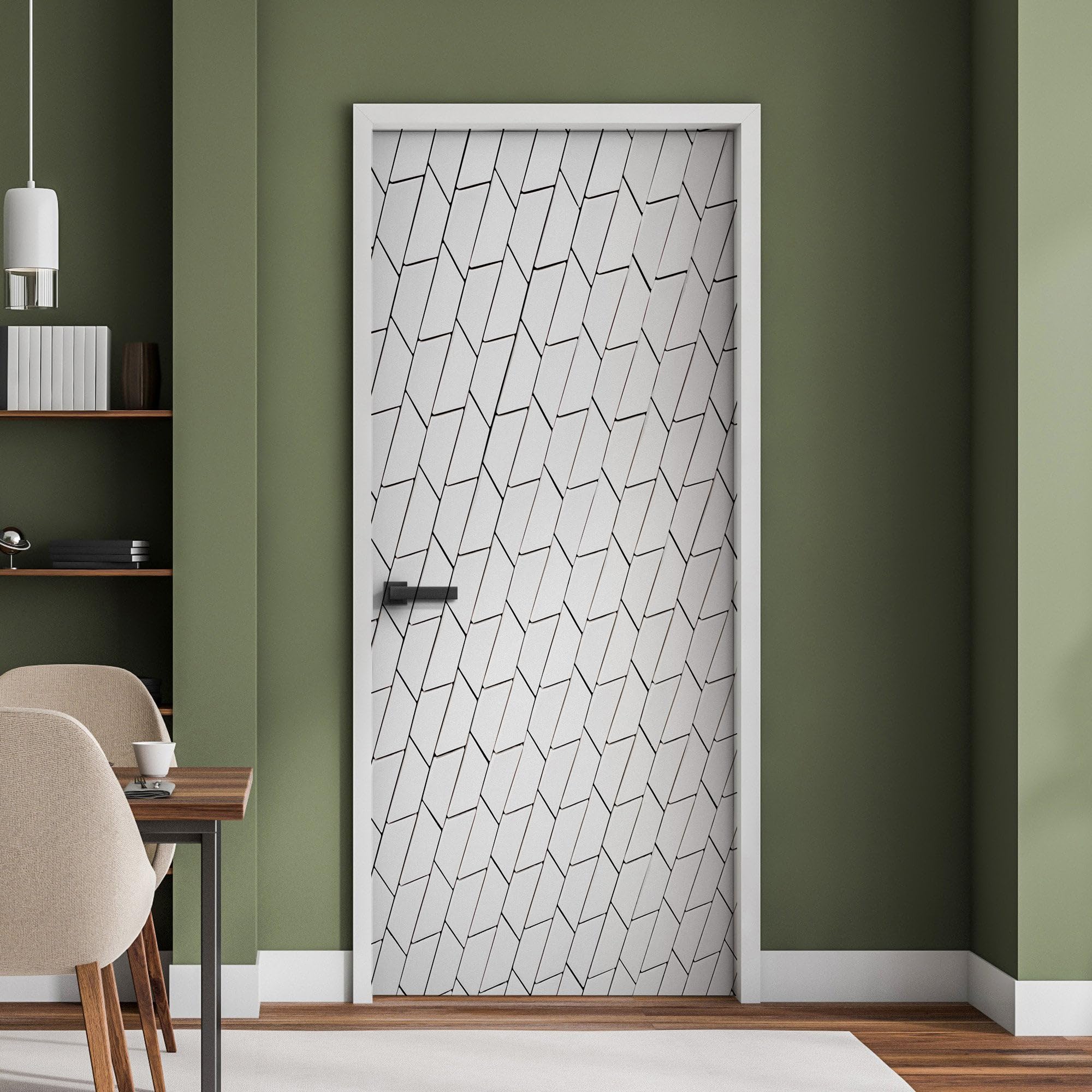 ShreeJiPrinting, Door Sticker Decal, Decorative Wall Sticker for Doors, Self-Adhesive Vinyl Decal (Design208, 2.5x6.5 Feet)