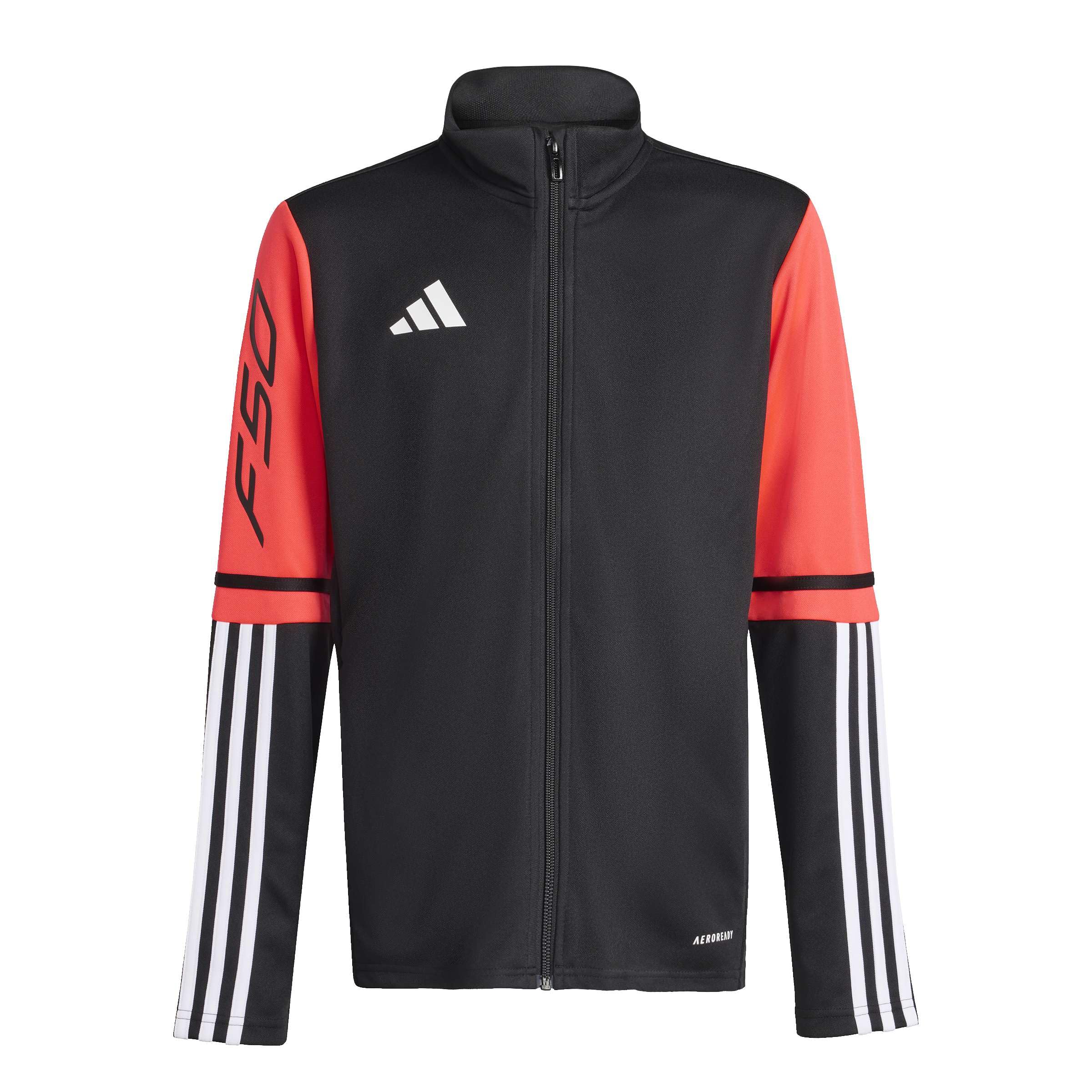 adidas Unisex Kids F50 TRAINING JACKET KIDS, black/lucid red/white, 15-16 Years