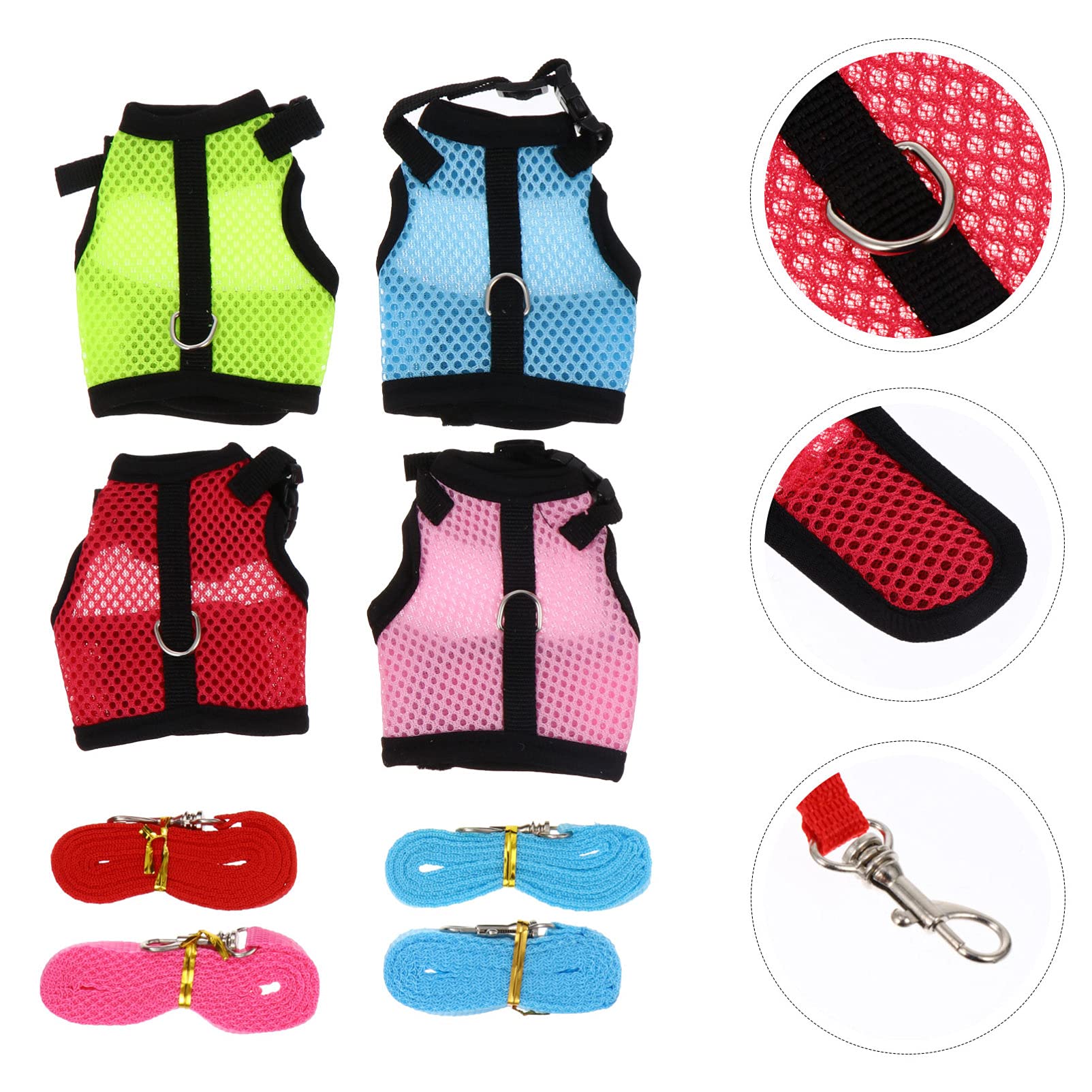12 Pz gilet da coniglio accessori per furetti imbracatura di ghinea canotta criceto guinzaglio di coniglio guinzaglio per conigli cintura capi di abbigliamento corda di