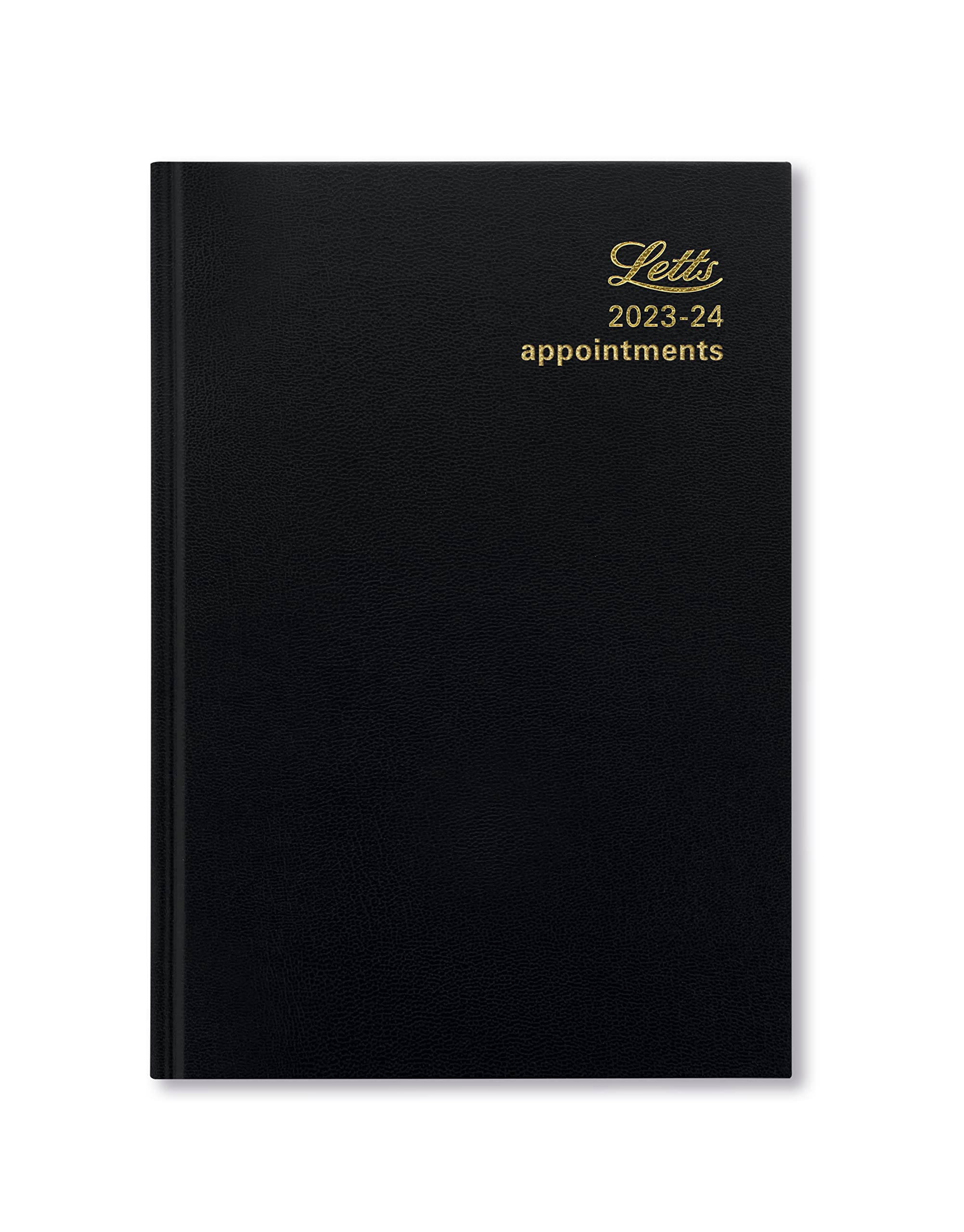Letts Standard A4 academic 2023/2024 day to a page with appointments diary - black