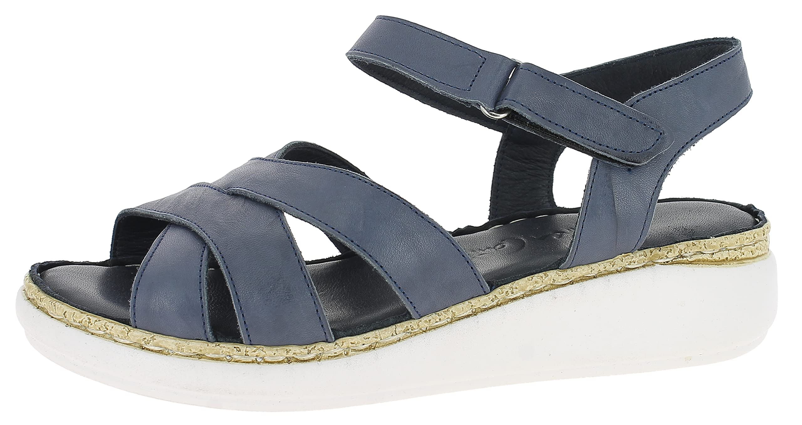 Andrea Conti Women's Sandals with Heel, Dark Blue, 40 EU, D Blue, 8 UK