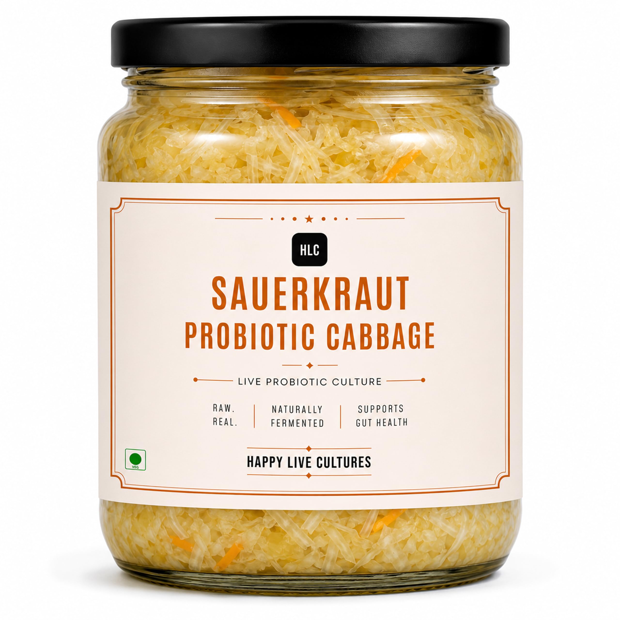 Sauerkraut Probiotic Cabbage | Naturally Fermented | Organic, Raw, Artisanal, Plant-Based, Preservative Free | Happy Live Cultures (250 Grams)-image-43