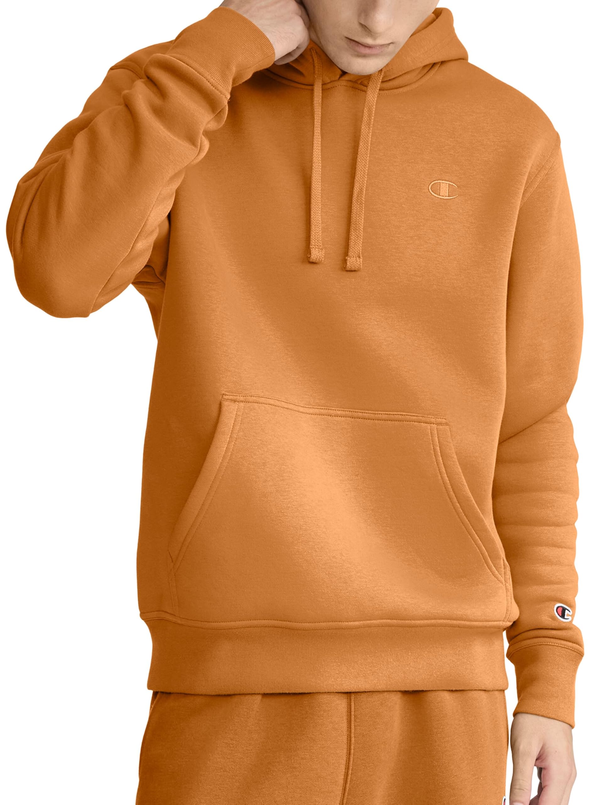 Champion Men's Pullover Fleece Hoodie, Standard Fit, Midweight, C Logo, Available in Regular and Big &amp; Tall
