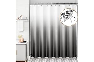 Cloth Ombre Black Shower Curtain Sets