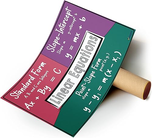 Miniatura 2 de ADOGEO Póster de ecuaciones lineales de matemáticas, póster de álgebra de escuela secundaria, póster educativo de escuela y aula para profesores