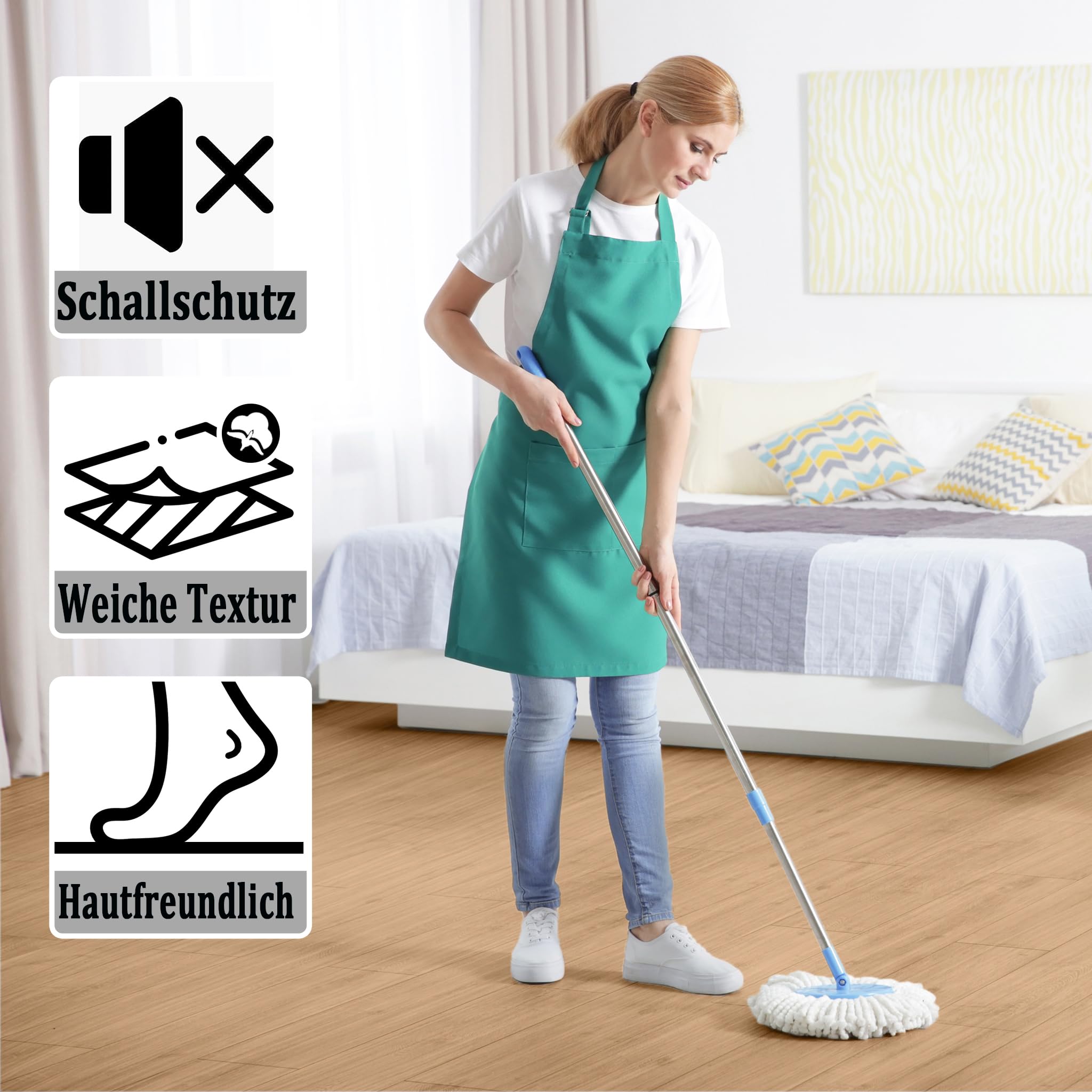 Aufun Pavimento in PVC Autoadesivo 18 Pezzi 2.51m², Piastrelle per Pavimenti con Texture di Legno, Pavimento in Vinile Resistente all'Acqua e Antiscivolo, Per Cucina, 91x15cm (Quercia marrone)