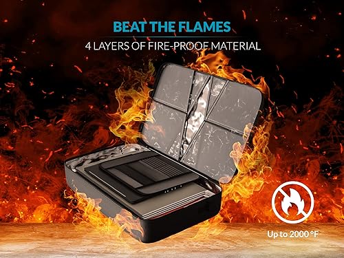 Miniatura 3 de AllSpark Organizador de documentos ignífugo, hecho de 4 capas de fibra de vidrio, organizador de documentos importante, impermeable e ignífugo,