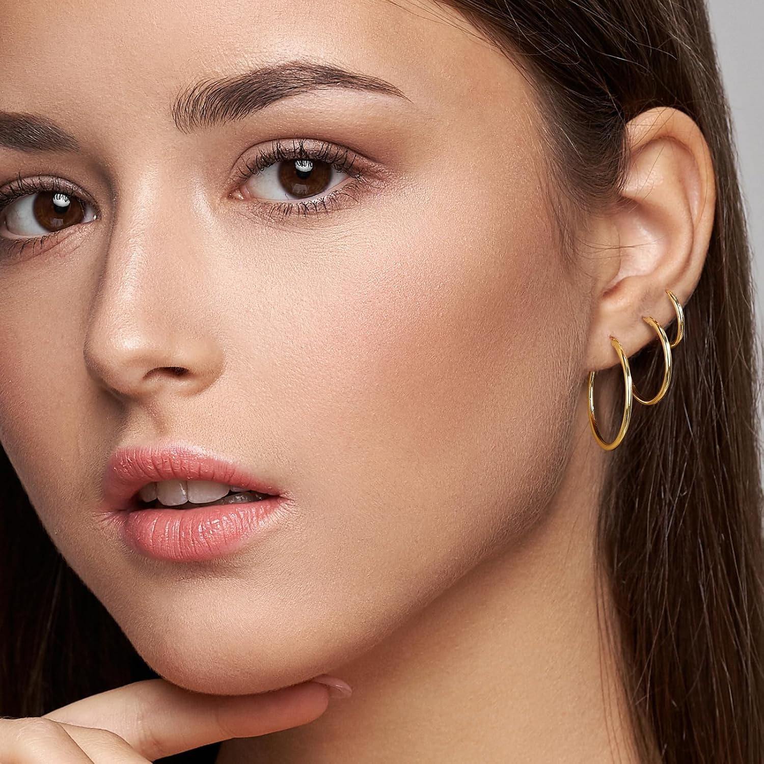Barcarola 14K Gold Filled Hoop Earrings Set for Women – Lightweight, Waterproof, Tarnish-Resistant Hoop Earring Multipack – Everyday Hypoallergenic Jewelry