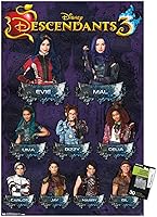 Vista 1 de Trends International Disney Descendants 3 - Póster de pared de cuadrícula, 22.37 x 34.00 pulgadas, paquete de póster y alfiler
