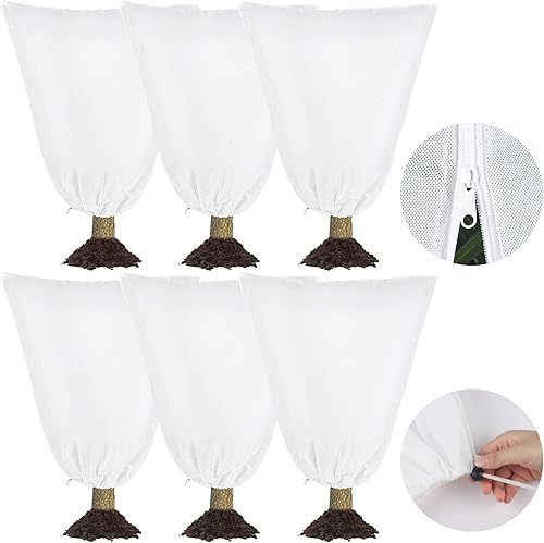 Cubiertas para plantas, protección contra congelación, bolsas de protección contra heladas de invierno, reutilizables, tela no tejida para plantas