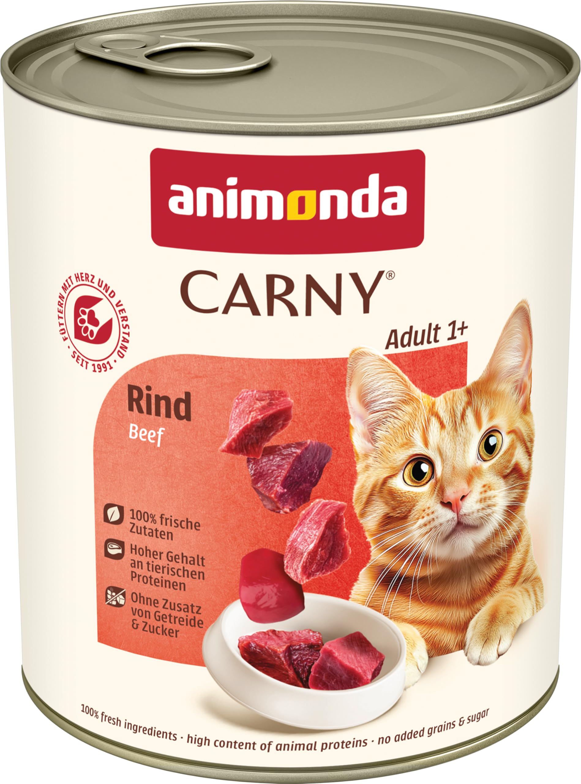 animonda Carny Adult cat food, wet food for adult cats, beef, 6 x 800g โ image 1