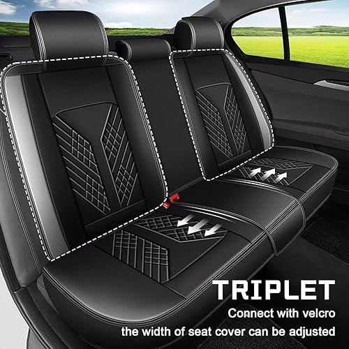 Miniatura 2 de Fundas de asiento de automóvil para Chevy Trailblazer 2021 2022 2024, juego completo de fundas de asiento de automóvil de cuero con bolsa de aire,