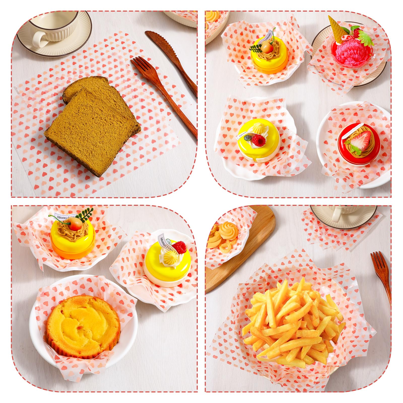 50PCS Wax Paper Sheets, Food Wrapping Paper, Food Basket Liners - Image 7