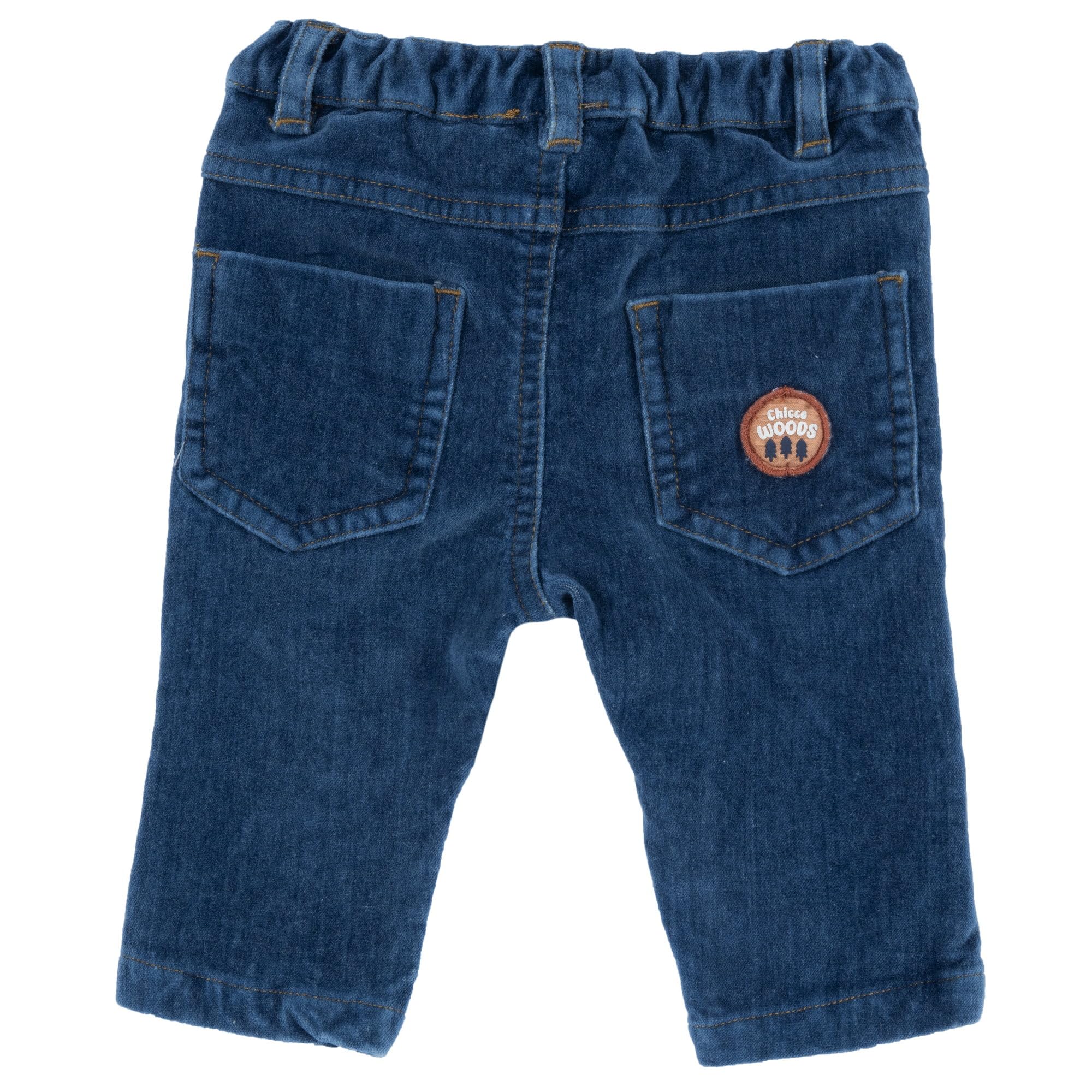 Chicco, Pantalón para Bebé de Terciopelo Suave Efecto Jeans, Azul