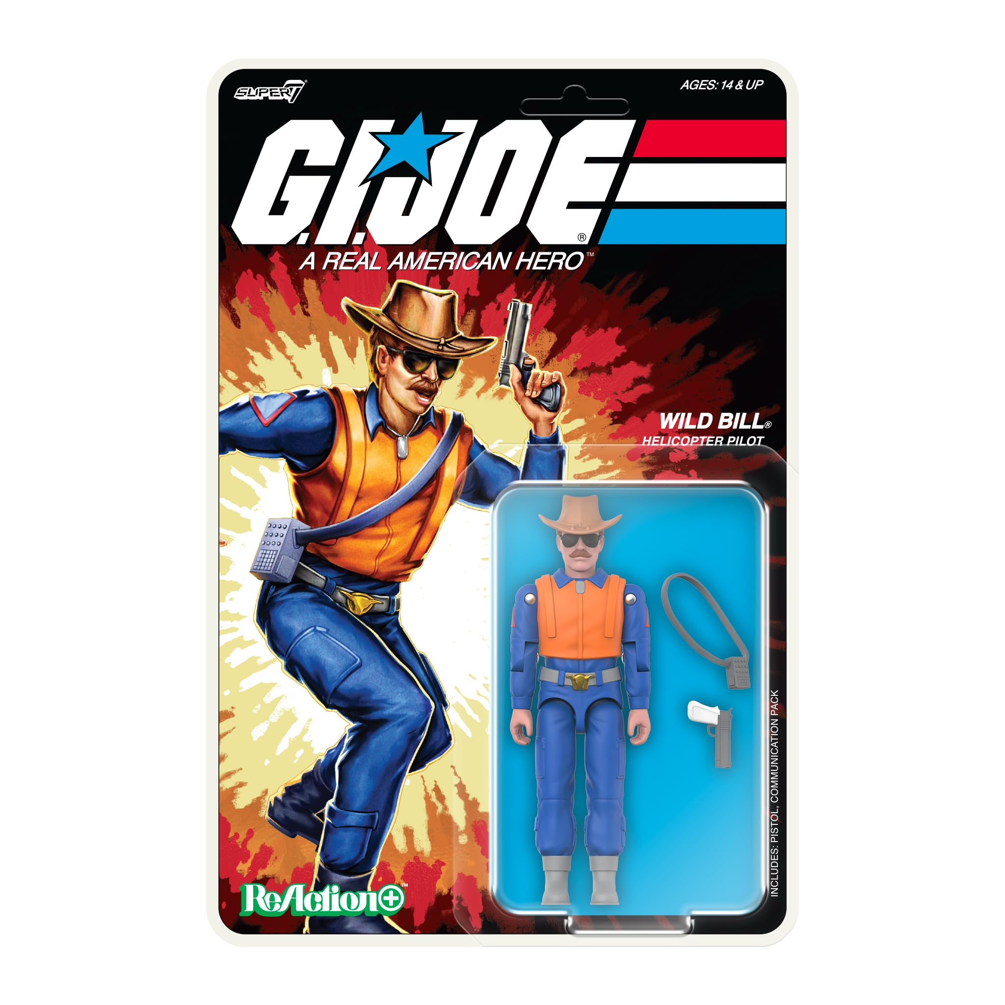 Super7 G.I. Joe Reaction+ Wave 03 (Cartoon) - Wild Bill (Cartoon