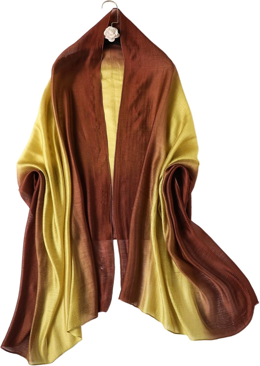 WINCESS.YU Women Gradient Scarf Long Shawls and Wraps Fashion Plain Pashmina Formal Scarf - Image 2