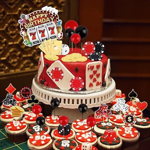 Miniatura 12 de Hooqict 26 piezas de decoraciones de pasteles de los años 80 y 90, decoraciones retro de los años 80 de hip hop con bolas de purpurina para cupcakes