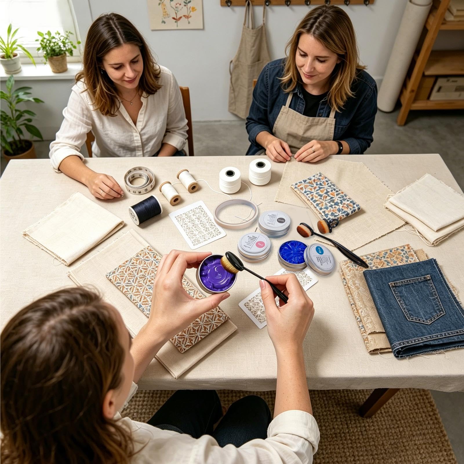 1 Set DIY Complete Smooth Sewing Supplies, Heat Erasable Cream For Fabric Marking, Complete Pattern Transfer Set, For Embroidery Sewing Quilting Cotton Linen Denim