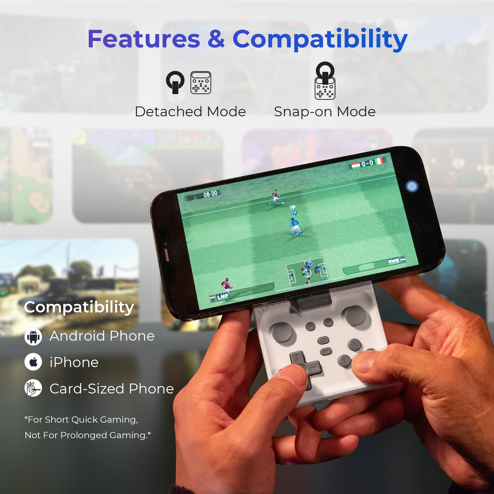 abxylute M4 Snap-On Mobile Gaming Controller for Android & iPhone