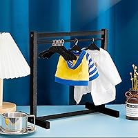 Vista 4 de Civaner Perchero de ropa de muñeca con colgador de madera para ropa de muñeca de 18 pulgadas, mini perchas para armario, accesorios de muebles