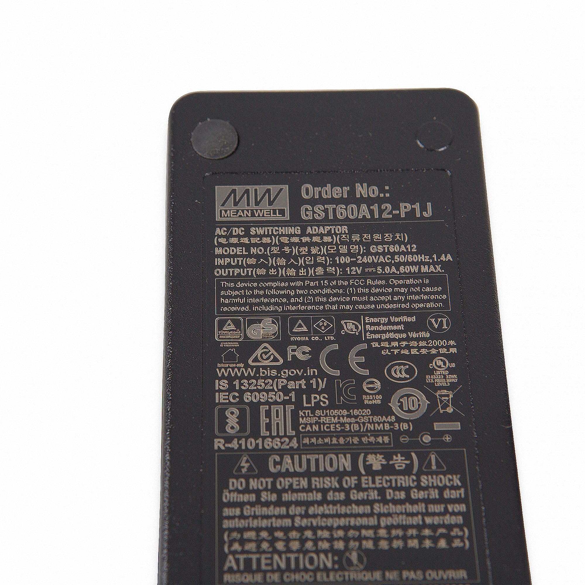 MEAN WELL Original gst60 a12-p1j 12 V 5 a Meanwell gst60 a 12 V 60 W ac dc alta affidabilità industriali Adaptor
