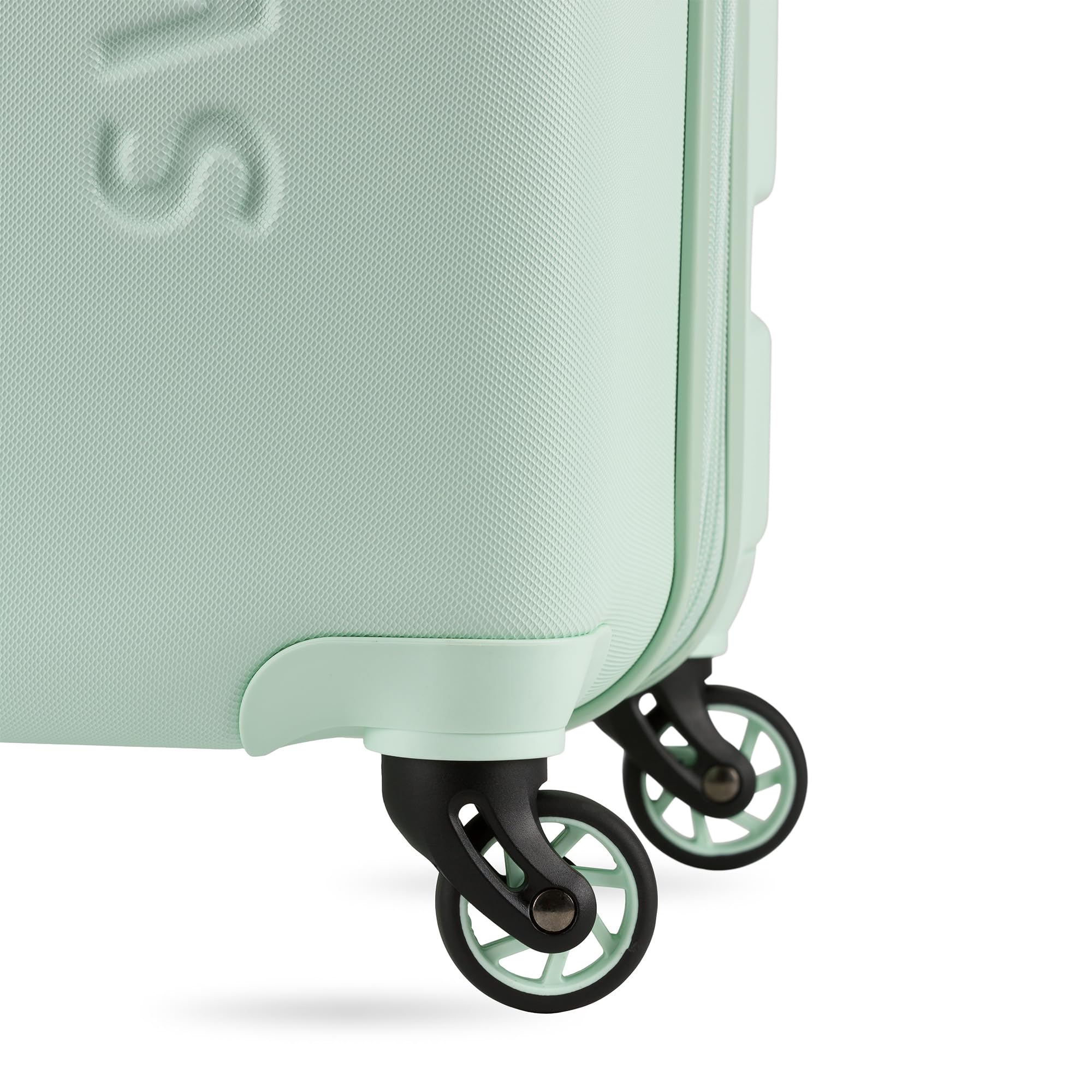 SwissGear 7366 Signature Hardside Expandable Luggage with Spinner Wheels, TSA Lock, Clearly Aqua, Checked-Large 27-Inch