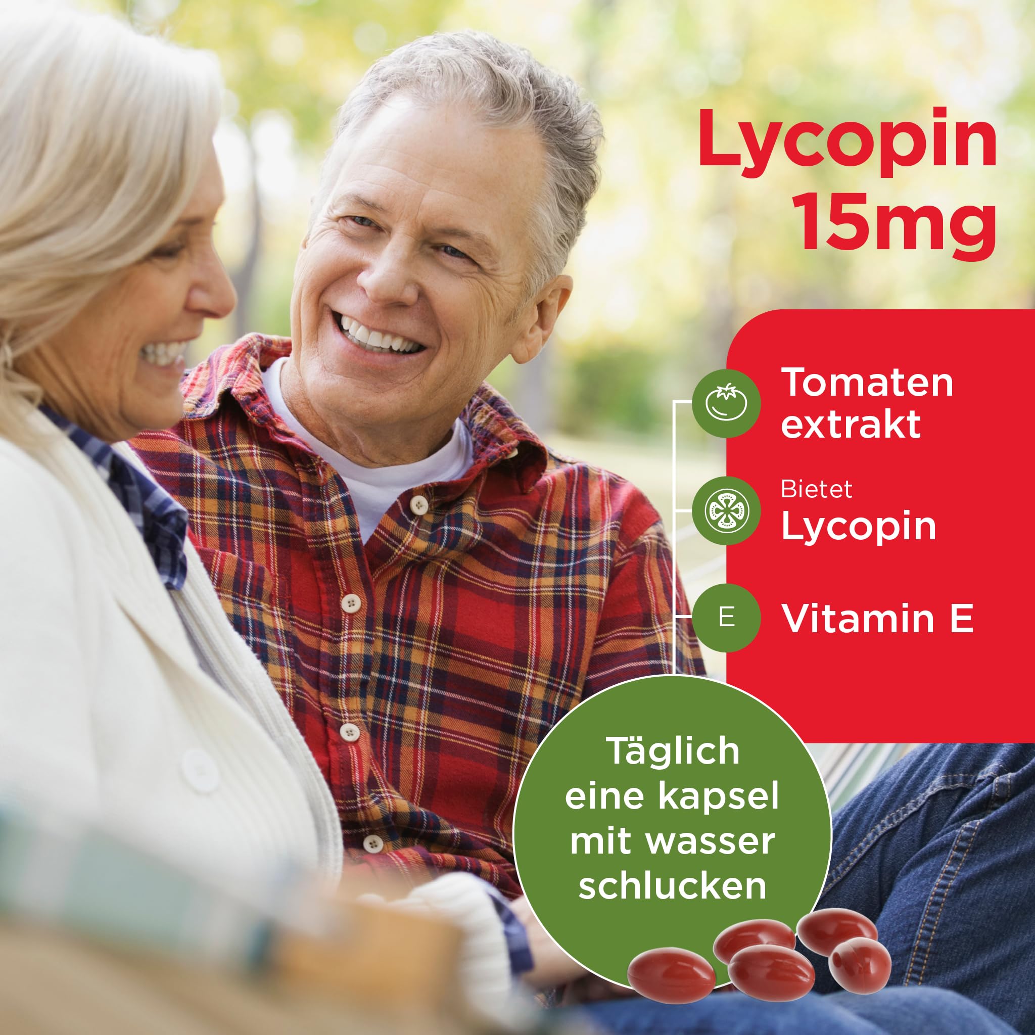 Healthspan Lycopin 15 mg | 150 mg Tomatenextrakt | Vitamin E | Reich an Tomaten-Phytonährstoffen | Keine GVO-Tomaten | Vegan | 60 Kapseln