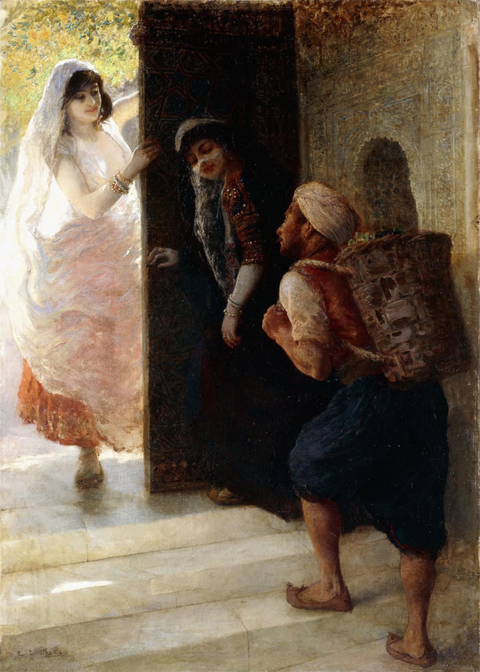 SERENDIPITP Vintage Wall Art Canvas Nordic Poster Canvas Print Picture One Thousand and One Nights of Bagdad by Edwin Lord Weeks Wall Art Poster for Home Decor 60x90cm
