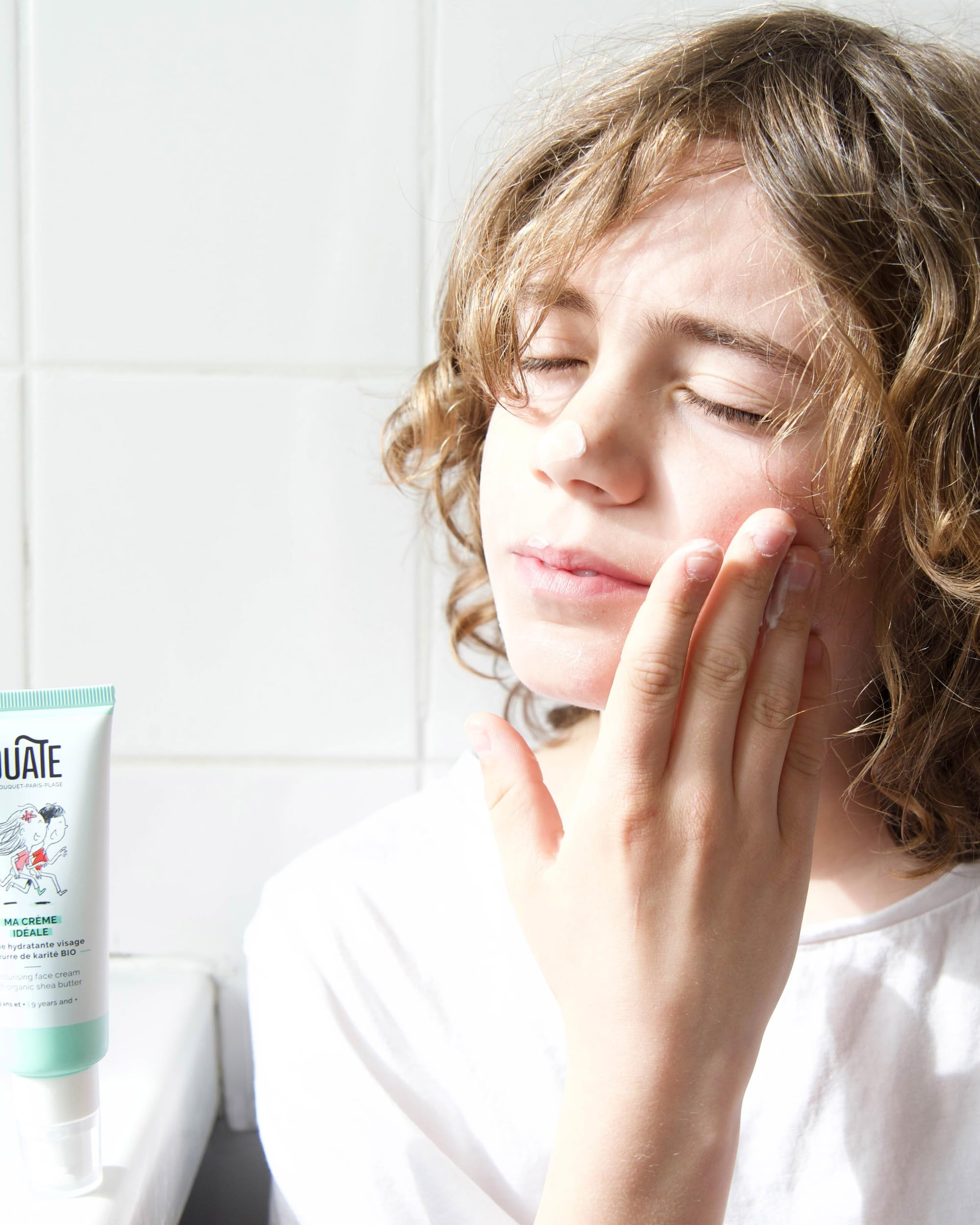 OUATE - Mes Soins Idéaux - Coffret Découverte Soin Visage OUATE - 9-11 Ans - 1 Soin Hydratant 50 ml + 1 Nettoyant Visage 150 ml - Formules Vegan - Made in France