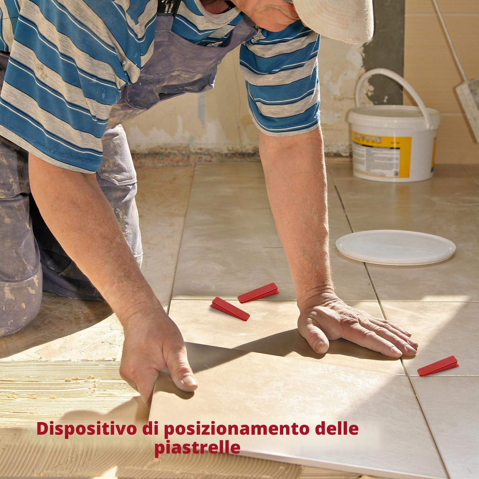 Set di sistema di livellamento per piastrelle da 200 pezzi, con 100 linguette da 3 mm e 100 cunei per piastrelle in plastica, cunei per piastrelle. Dite addio alle piastrelle inclinate. Utensili per