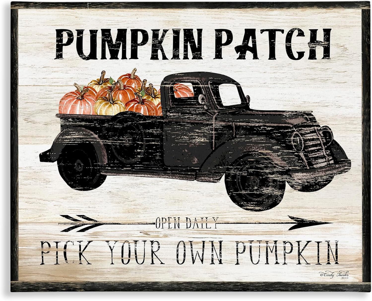 Stupell Industries Fall Harvest Picking Sign, Designed By Cindy Jacobs, 40 x 30, Canvas Wall Art