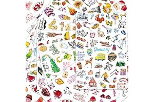 24 Sheets Monthly Stickers for Scrapbooking