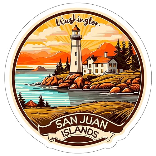 San Juan Islands Washington Sticker Vintage Decal Vinyl Small Waterproof