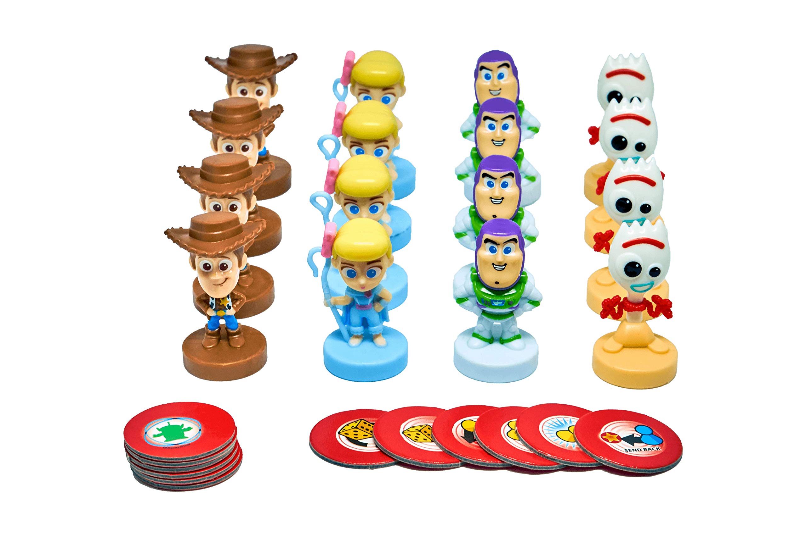 Disney Gioco da tavolo ufficiale Toy Story 4 Race Home, 16 Toy Story 4 pezzi da gioco inclusi, ottimo regalo per un massimo di 4 giocatori, età 3+