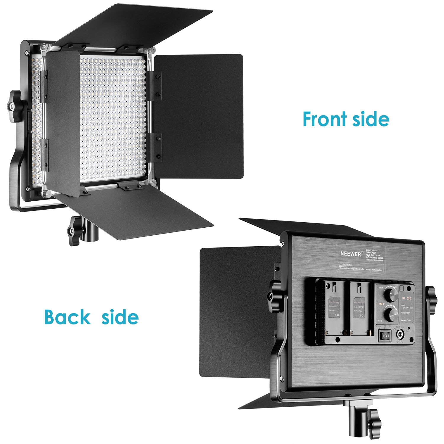 Luce video a LED RGB con batteria integrata, mini luce video dimmerabile 5
