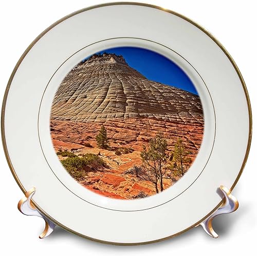3dRose Boehm Photography Landscape - Checkerboard Mesa in Zion National Park - Plates (cp_357925_1)