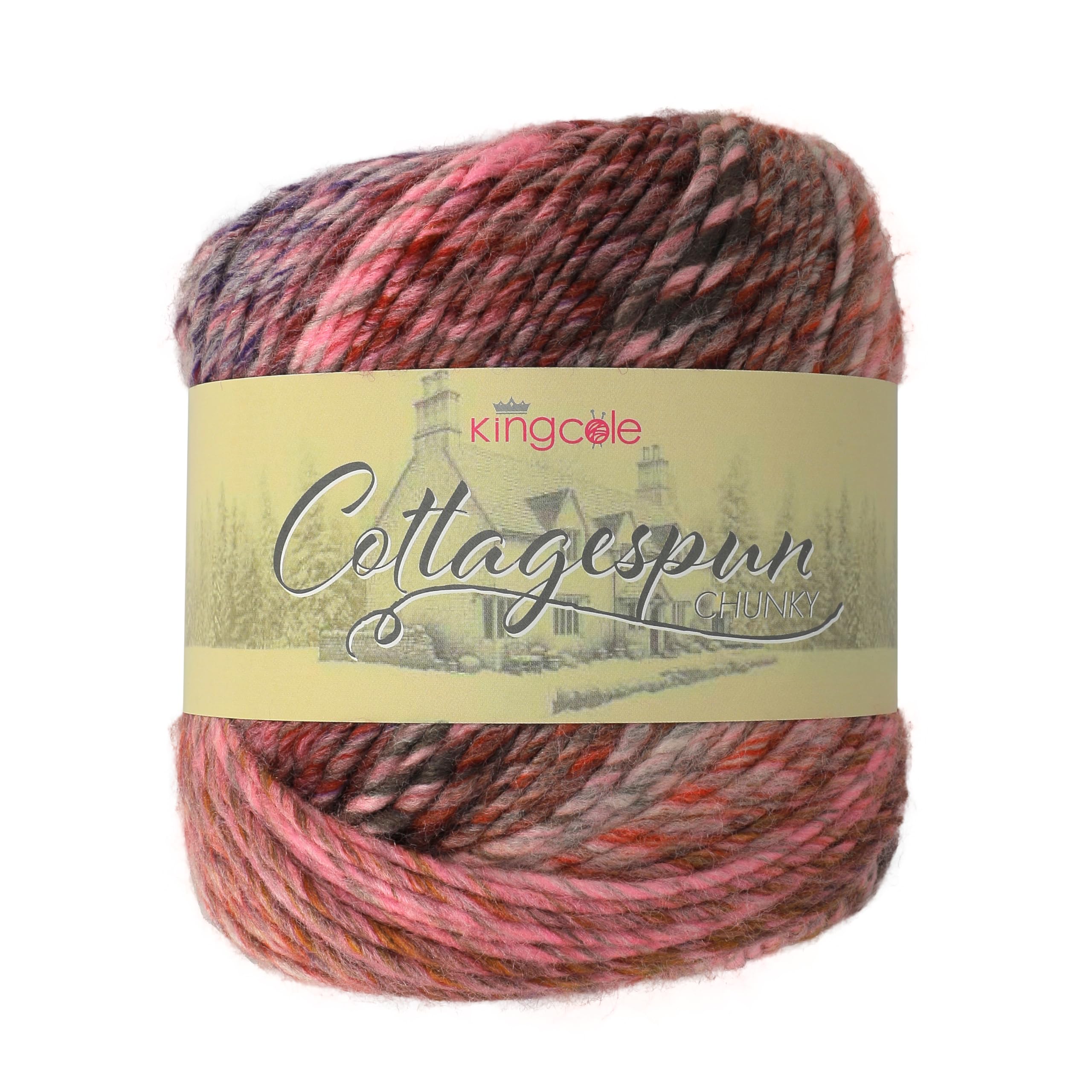 King Cole Cottagespun Chunky Knitting Crochet Yarn Wool 150g - 6003 Victorian