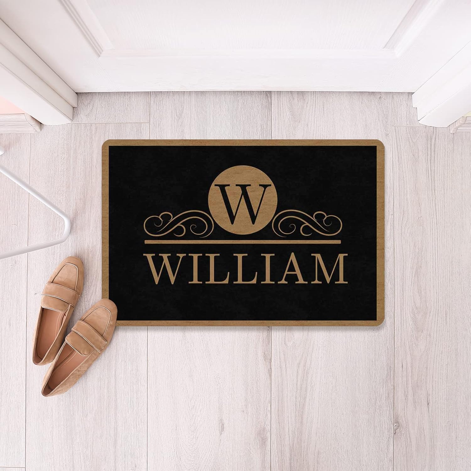 Magimagine Personalized Welcome Doormat for Home Entrance,Customized Welcome Door Rug with Name,Custom Non Slip Floor Mat New Home Gift for Friend Front Door Yard House Outdoor Decor 30 * 18In
