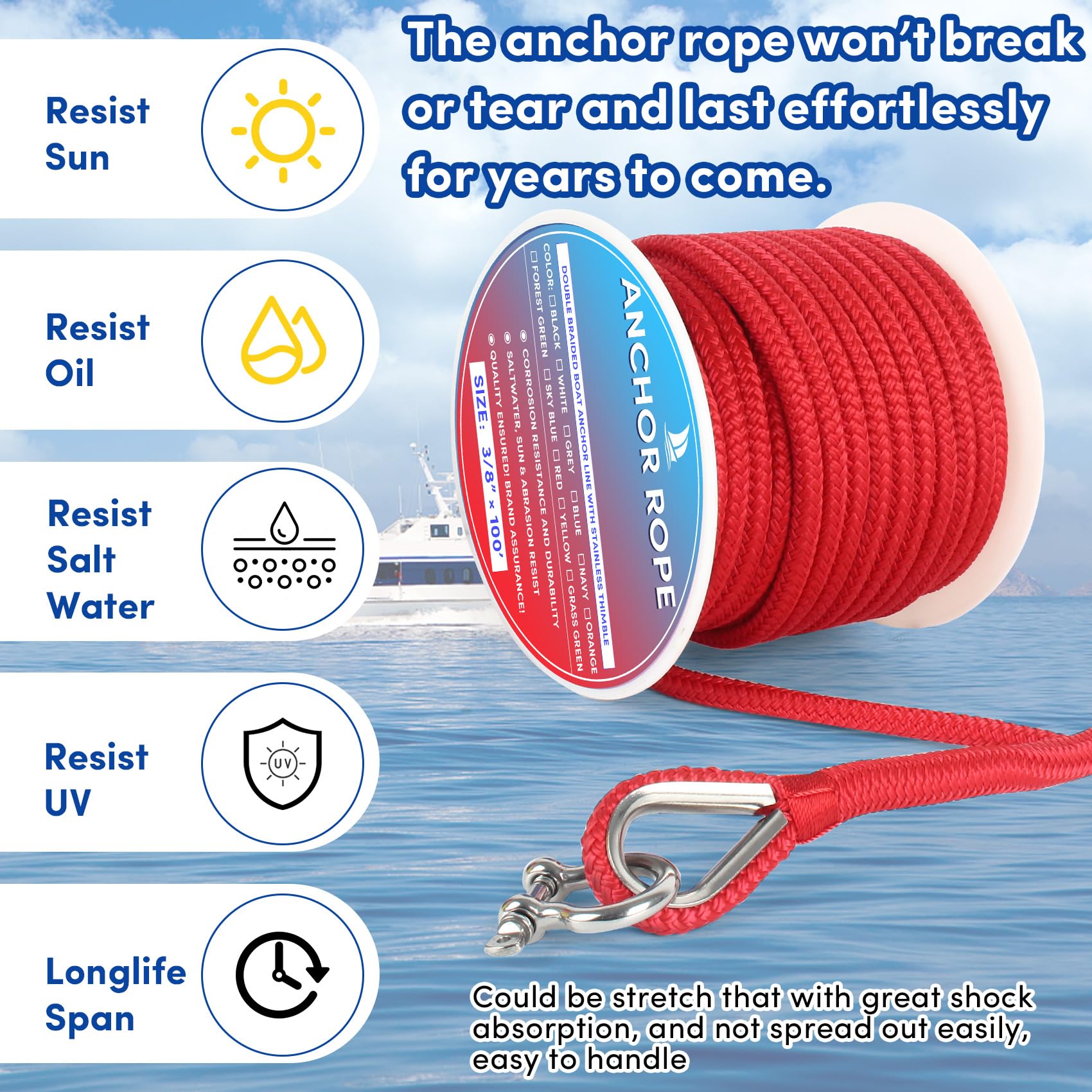 Corda Marina Resistente Lunghezza Personalizzata Corda Da Ormeggio In Nylon Bianco 6mm - 3 Trefoli, Lunghezza Personalizzabile, Resistente Per Barche Corda Bianca 3 Fili - Foto 10