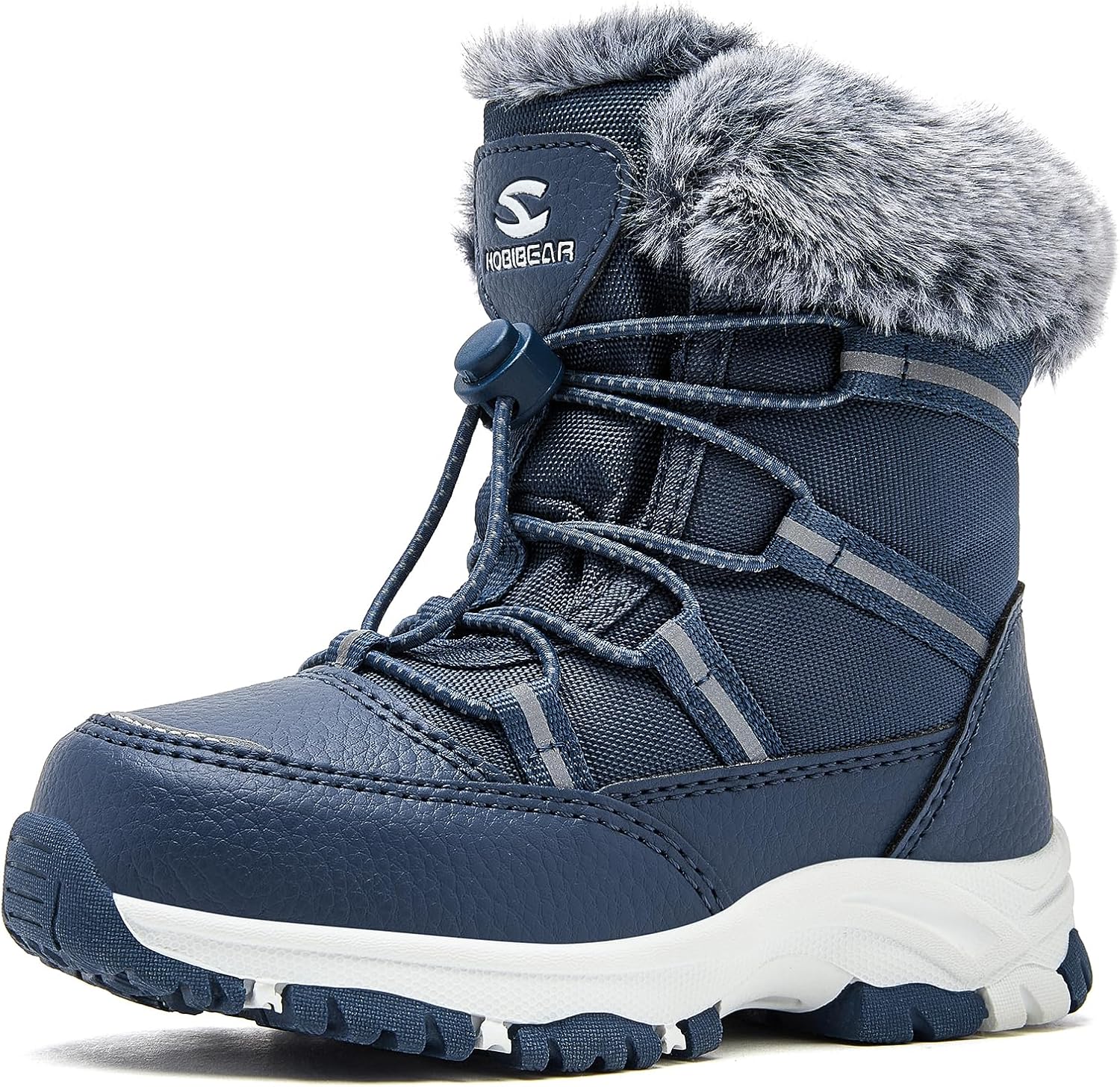 HOBIBEAR Boys Girls Toddler Snow Boots Waterproof Slip Resistant Outdoor Winter Boot Shoes(Toddler/Little Kids/Big Kids)