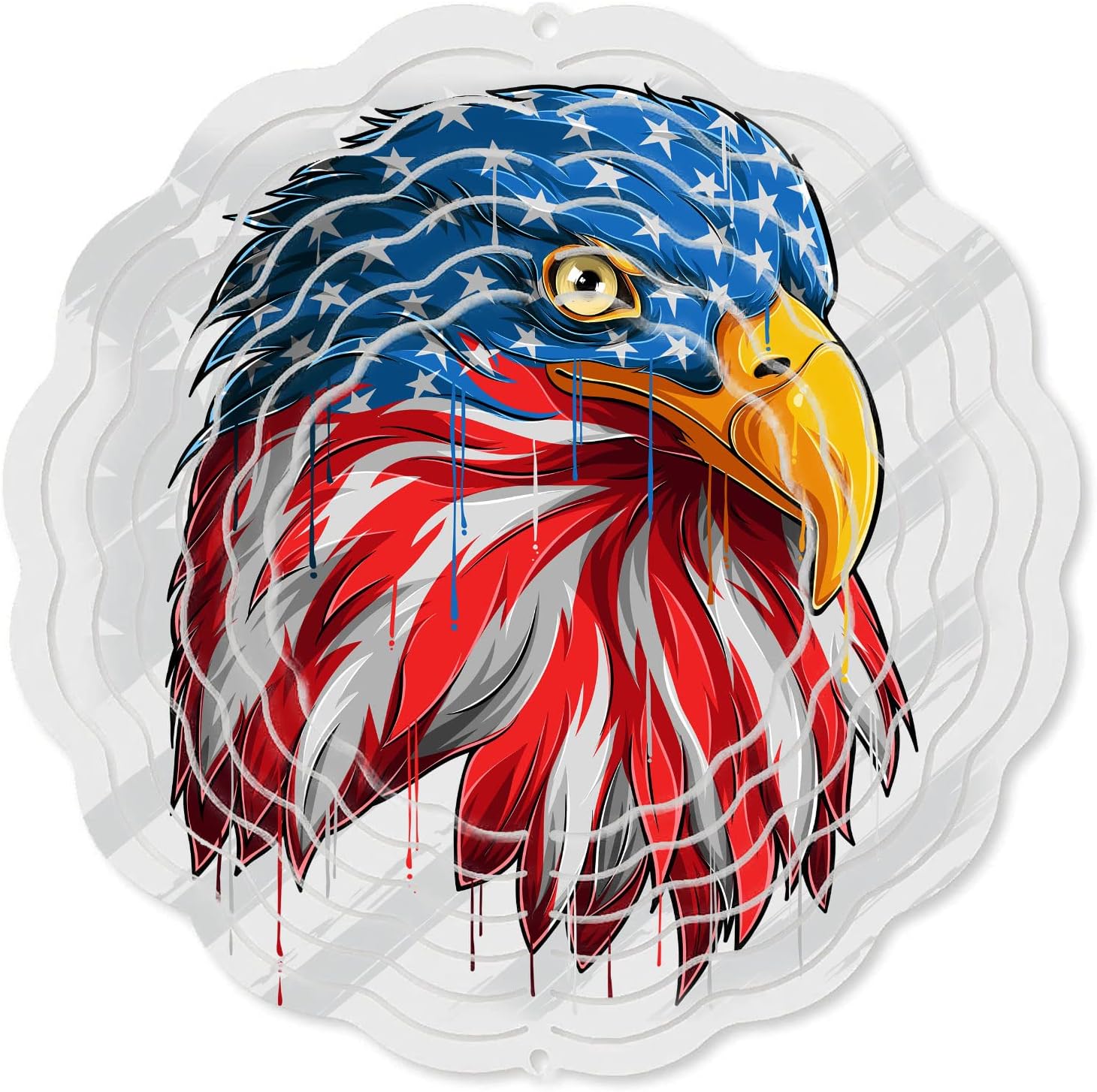 CALCA 10 Inch 3D Wind Spinner Sublimation Blank Stainless Steel Wind Spinner 24 Pack